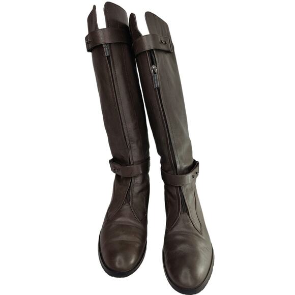 Gray Buckle riding boots by Circa JOAN & DAVID sz 8.5 - Picture 2 of 8